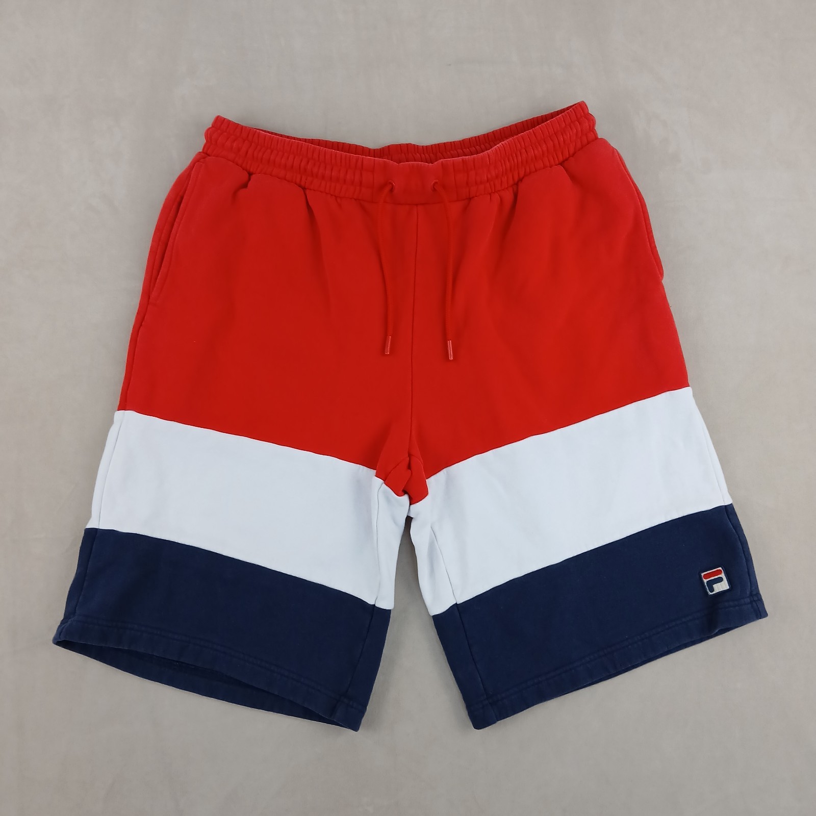 Fila Large pantaloncino uomo pile colorblock casual hip hop streetwear