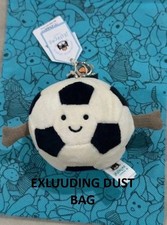 Jellycat Divertidos Balón de Fútbol Peluche Llavero Bolso Dije Lindo Regalo Nuevo con Etiquetas