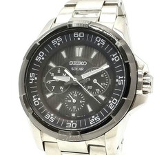 Working SEIKO SOLAR Seiko Solar Men Watch Snow
