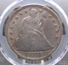 1869 "P" Seated Liberty Silver Dollar *MOTTO* $1 PCGS Fine Detail #602 ECC&C Inc