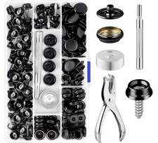 150pc Fastener Button Snap Press Stud Kit Stainless Steel Marine Boat Canvas Set
