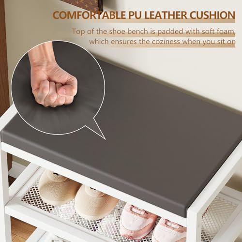 Shoe Rack Bench Small Entryway Shoe Bench With Cushion