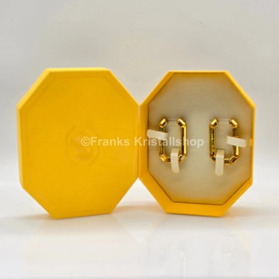 SWAROVSKI Lucent Kreolen Statement, Ohrringe Achteckform, Gelb 5633954