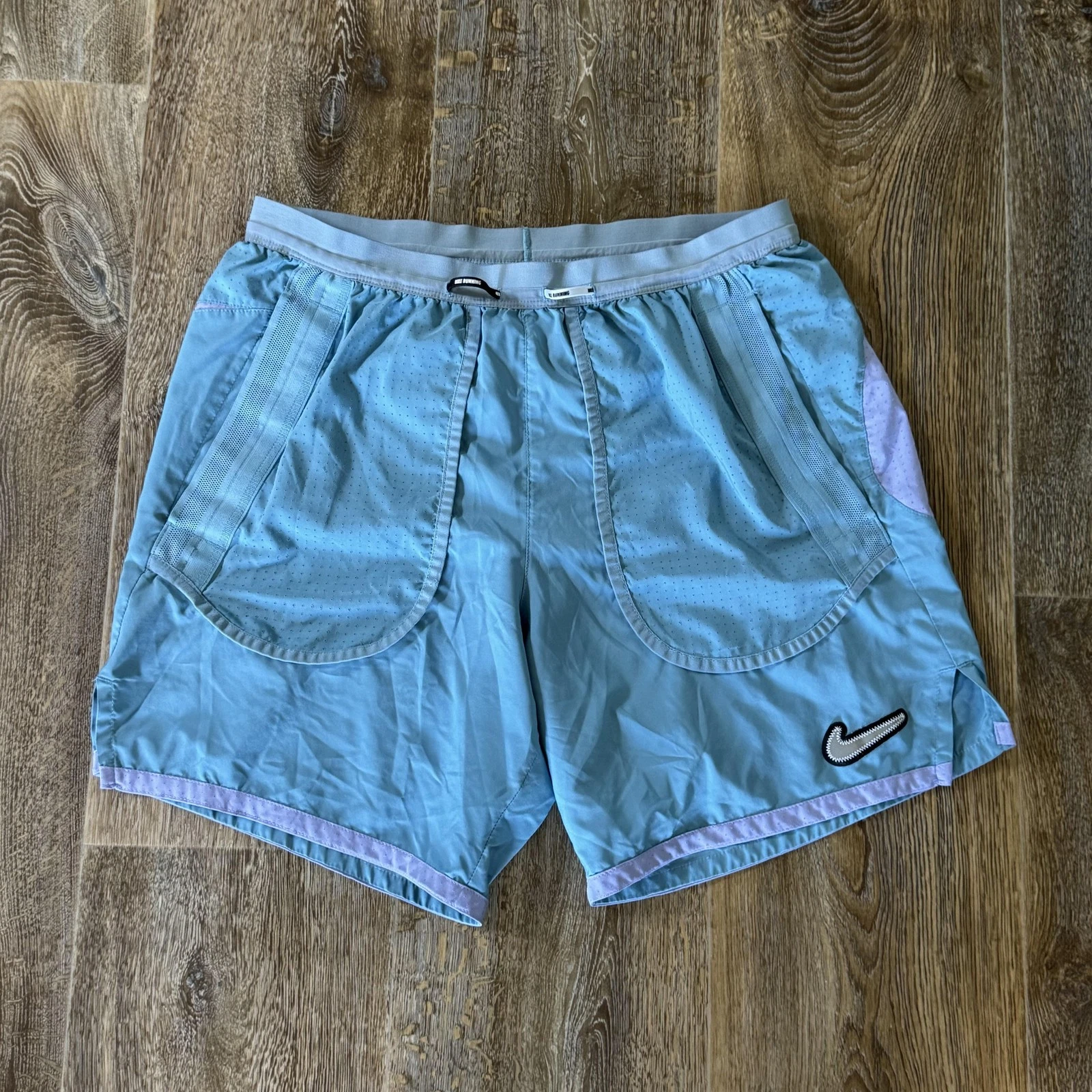 Nike Flex Stride Wild Run Shorts Mens Medium Blue Lined 7" Running Athletic Gym