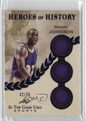 2025 Leaf ITG Used Sports Heroes of History Blue Holo 32/35 Magic Johnson 0u66