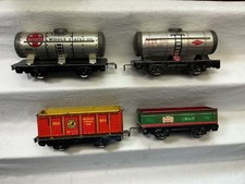 A lot of 4 Marx Train metal litho freight car...