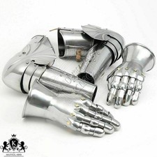 Medieval Arm Guard Set Full Hand Larp Knight Armor With Gloves Cosplay Armor