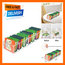 Tea Bag Organizer Acrylic with 6 Slots Tea Packet Storage Countertop Drawer