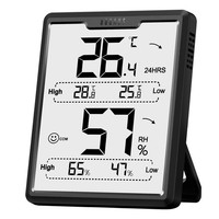 Thermometer Hygrometer Digital Schwarz Innenraum Temperaturfeuchtigkeit