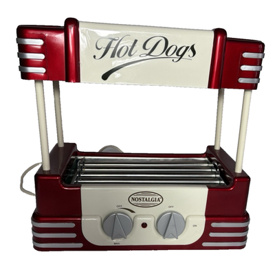 #ad NOSTALGIA ELECTRICS HOT DOG ROLLER CLEAN GRILL MODEL RHD800 amp; BUN WARMER $80.00