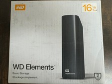 WD Elements 16TB USB 3.0 3.5" Desktop External Hard Drive HDD