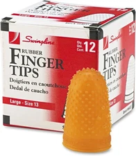 Swingline Rubber Finger Tips Large (Size 13), Amber 