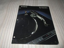 VINTAGE 1980 SONY TURNTABLES DEALER SALES CATALOG BROCHURE