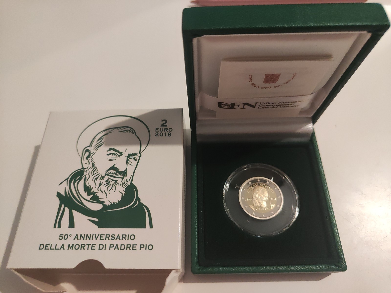 2 Euro Vatican "50e anniversaire mort du padre Pio" - BE (proof) - 2018