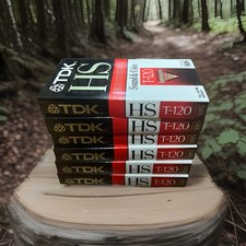 6 New TDK 6hrs each Premium Quality HS Blank VHS Tapes T-120 Sealed