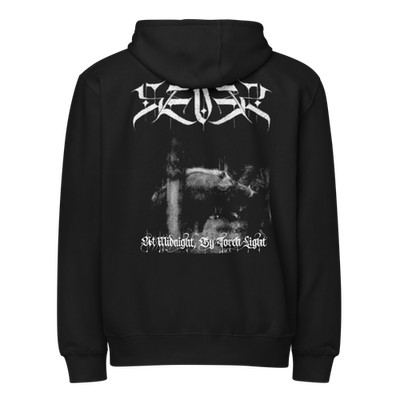 SEVER At Midnight By Torch light zip hoodie black metal 
