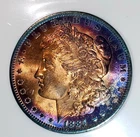 1884-O Morgan silver Dollar MS65!! PC Amazing Toning