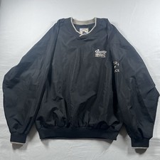 CUTTER BUCK PULLOVER WINDBREAKER WILLINGERS GOLF CLUB BLACK SPORTY SZ LARGE