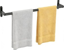 Black Towel Bar, 24 Inch Towel Rack for Bathroom Wall Mounted, Heavy Duty Hand