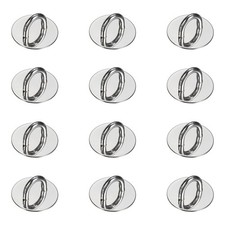 12pcs Phone Ring Holder 0.9" Adhesive Circle Cell Phone Ring Finger Grip, Silver