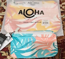 NWT ALOHA Collection Small and Mini Pouch Set - Tropics
