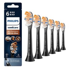 6 St&uuml;ck Philips Sonicare A3 Premium All-in-One B&uuml;rstenk&ouml;pfe HX9096/11 Schwarz