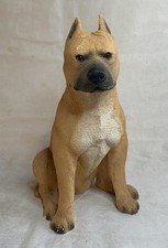 handbemalte große Amerikan Pit Bull Terrier Figur -Herst:Disign Expression-25 cm