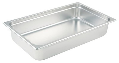 Anti-Jamming Steam Pan, Full-Size x 4-Inch,Stainless Steel,Medium