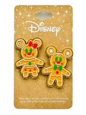 Disney Loungefly Christmas Gingerbread Mickey & Minnie Mouse 2023 2 Pin Set