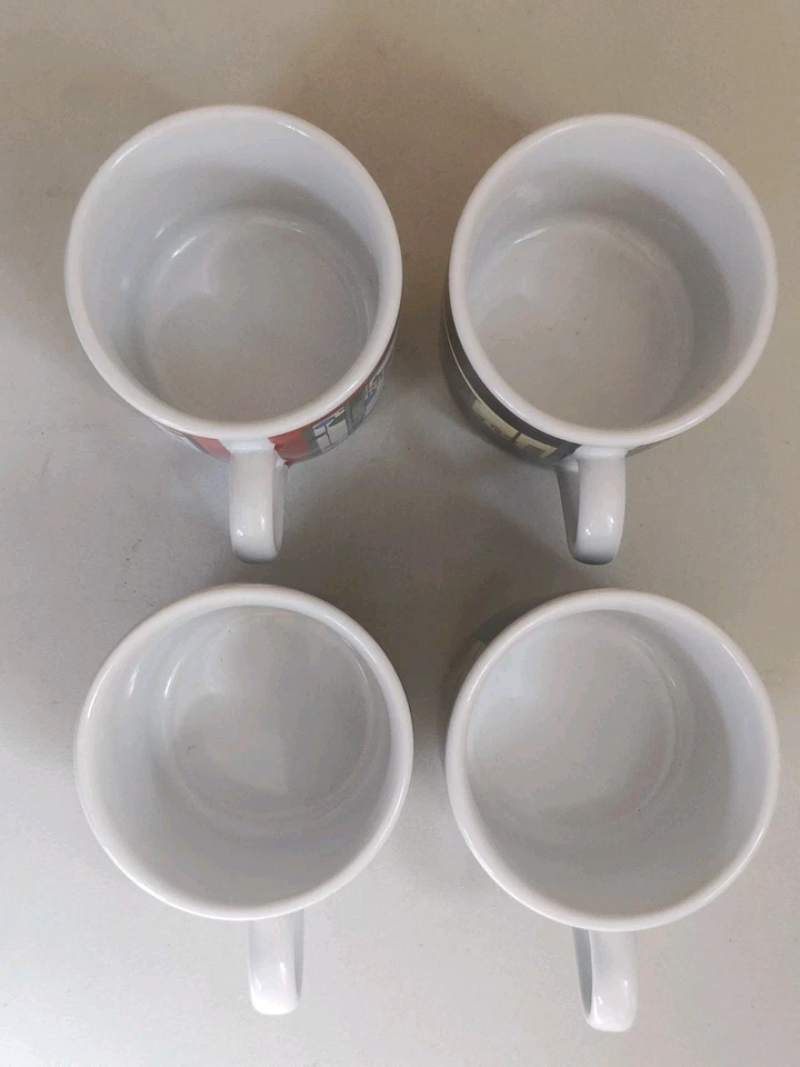 Frank Lloyd Wright Stained Glass Design 4 Small Mugs 1993 Art Institute Chicago - Image 2 of 4