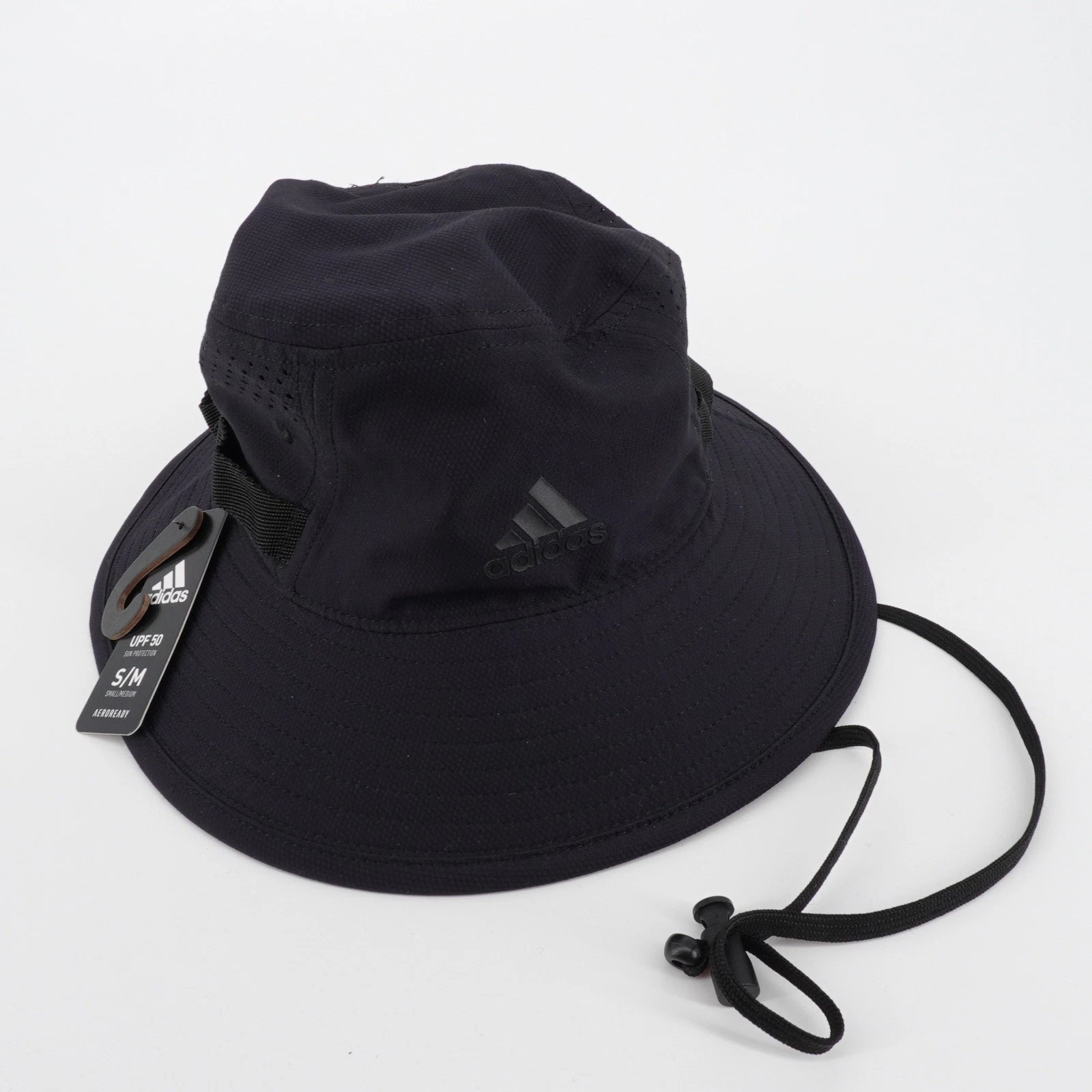 Adidas Victory 4 Bucket Hat Mens Black AEROREADY UPF 50 Boonie Sun Hat S/M NEW