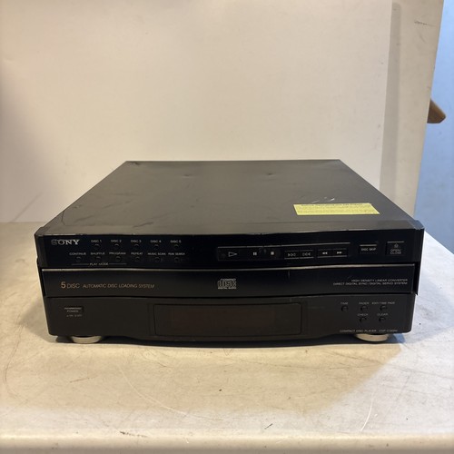 Sony CDP-C322M 5-CD Hi-Fi Compact Disc Player/Changer - CUT POWER CORD - READ