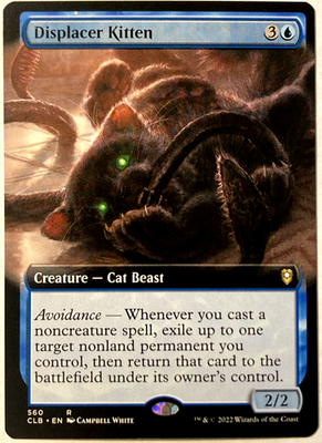 MTG Displacer Kitten (Extended Art) Battle for Baldur's Gate 560