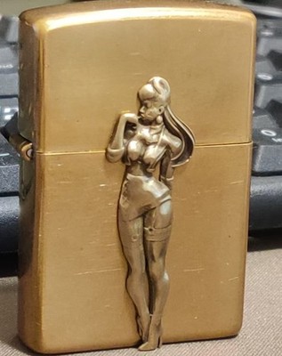 1 piece Lighter accessories Brass Sexy mini skirt girl DIY sticker