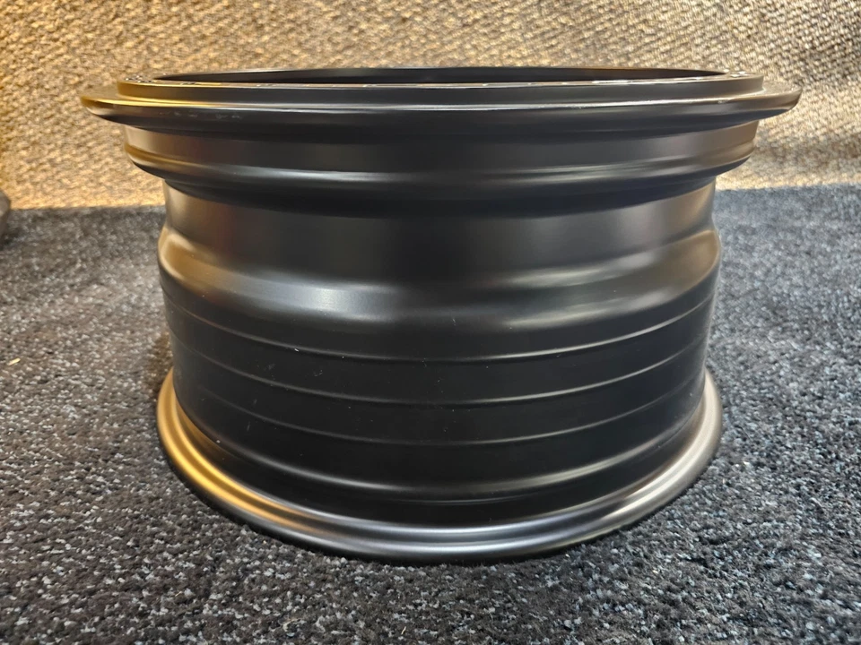 (QTY 1) RRW Matte Black Face Black Ring 15 Spoke Wheel Rim 17x8.5 6x139.7 - Image 4 of 4