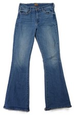 MOTHER USA Women  s 27 Blue Weekender Flare Bootcut Denim Jeans Pants