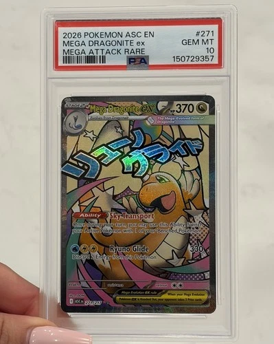 PSA 10 GEM MINT Mega Dragonite ex 271/217 Full Art Mega Attack Rare Pokemon