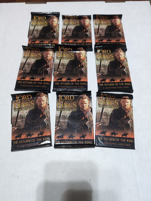 9 Pack Lot Lord of The Rings The Return of The King Booster Packs Nice Lot