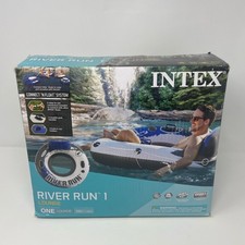 Intex River Run 1 Blue/White 53in Inflatable Tube w/ Backrest Cups
