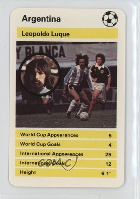 1978 Dubreq Top Trumps World Cup '78 Leopoldo Luque 0q3