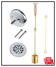 Tub Drain Linkage Assembly with Trip Lever and Strainer Done Cove, Fit for Trip