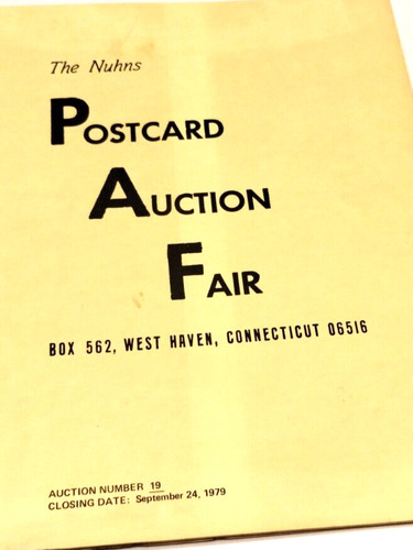 Vintage Postcard Auction By Mail Catalog-1979