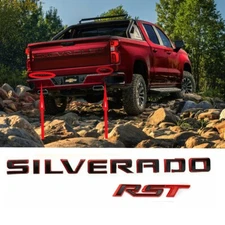 2019-23 Silverado RST  Tailgate Rear Letter  Emblem Badge Z71 Gloss Red Black