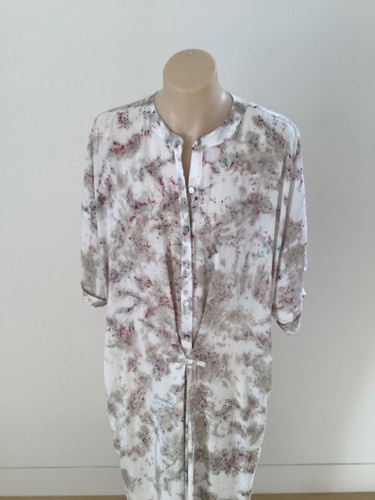 RABENS SALONER Handcrafted Encovero 100% Viscose white tie dye maxi dress xs/s - Picture 4 of 18