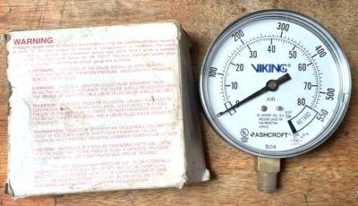 #ad Ashcroft Viking Air Pressure Gauge For Fire Protection Service 250PSI $19.95