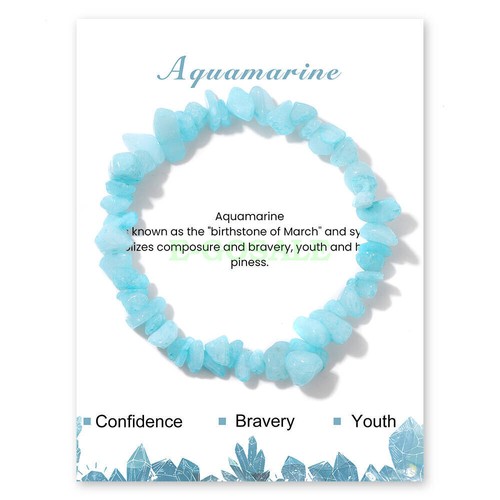 New Gemstones Bead Stone Bracelet Stretch Healing Reiki Elastic Crystal Chakra - Picture 34 of 34