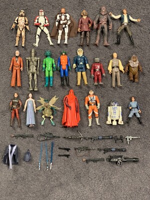 Mixed Star Wars Action Figure Lot Some Vintage Clone Wars Troopers + More