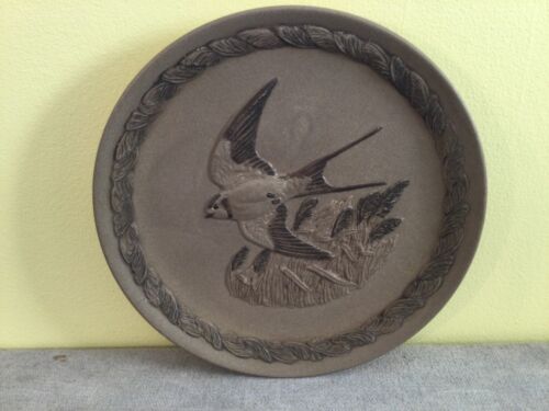  POOLE POTTERY British Garden Brirds  SWALLOW Display Plate LIMITED EDITION BLA