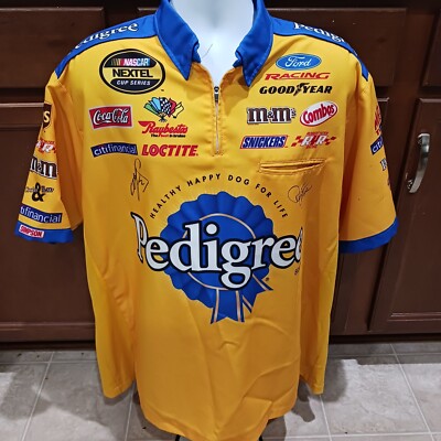 Robert Yates Racing XL Race Used Pedigree Autographed Ford Crew Shirt NASCAR 10