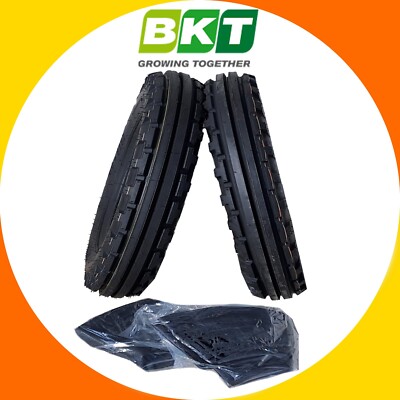 2x Traktorreifen 6.00-16 6PR BKT TF-8181 AS-Front Reifen mit 2x Schlauch TR15